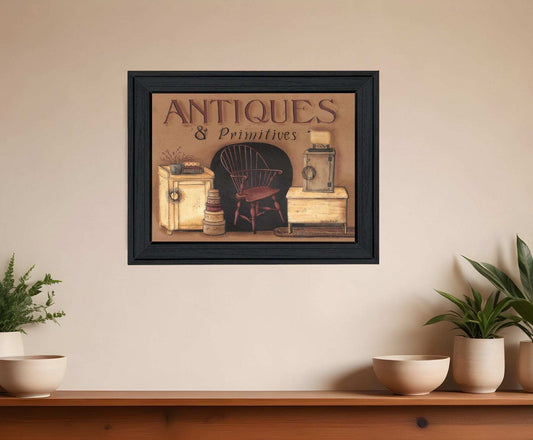 Antiques and Primitives Black Framed Print Wall Art - Homeroots - Flyclothing LLC