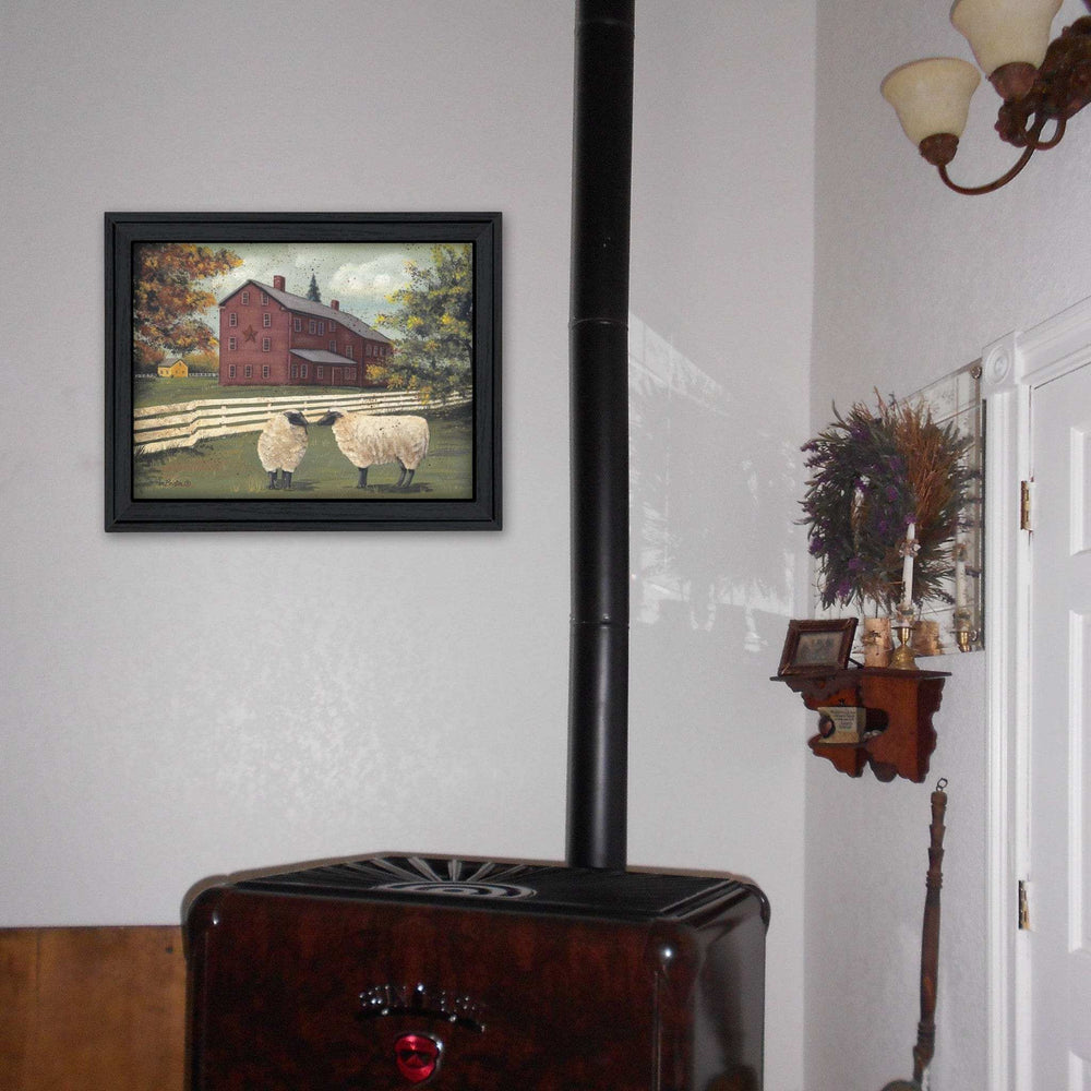 Hancock Sheep 1 Black Framed Print Wall Art - Homeroots - Flyclothing LLC