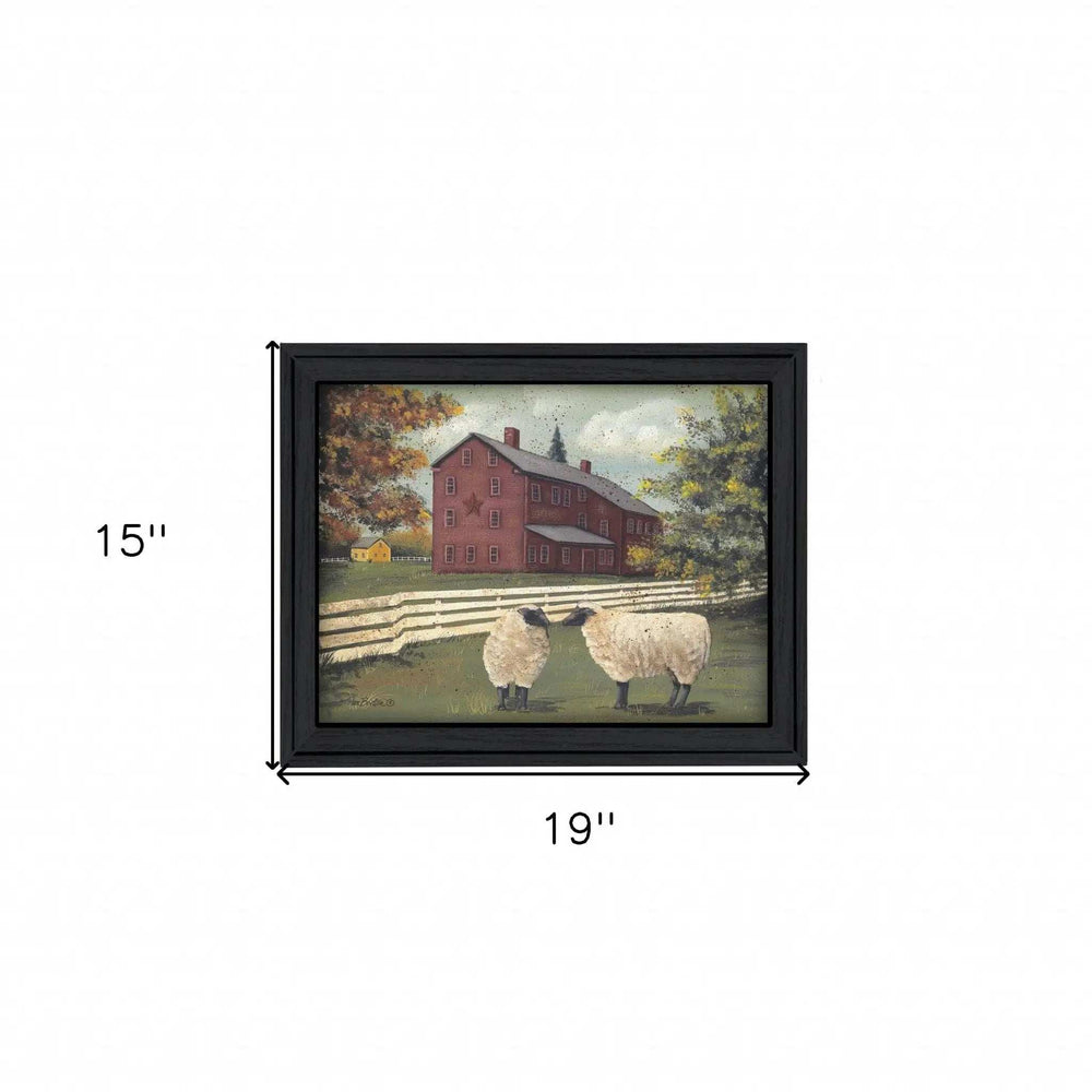 Hancock Sheep 1 Black Framed Print Wall Art - Homeroots - Flyclothing LLC