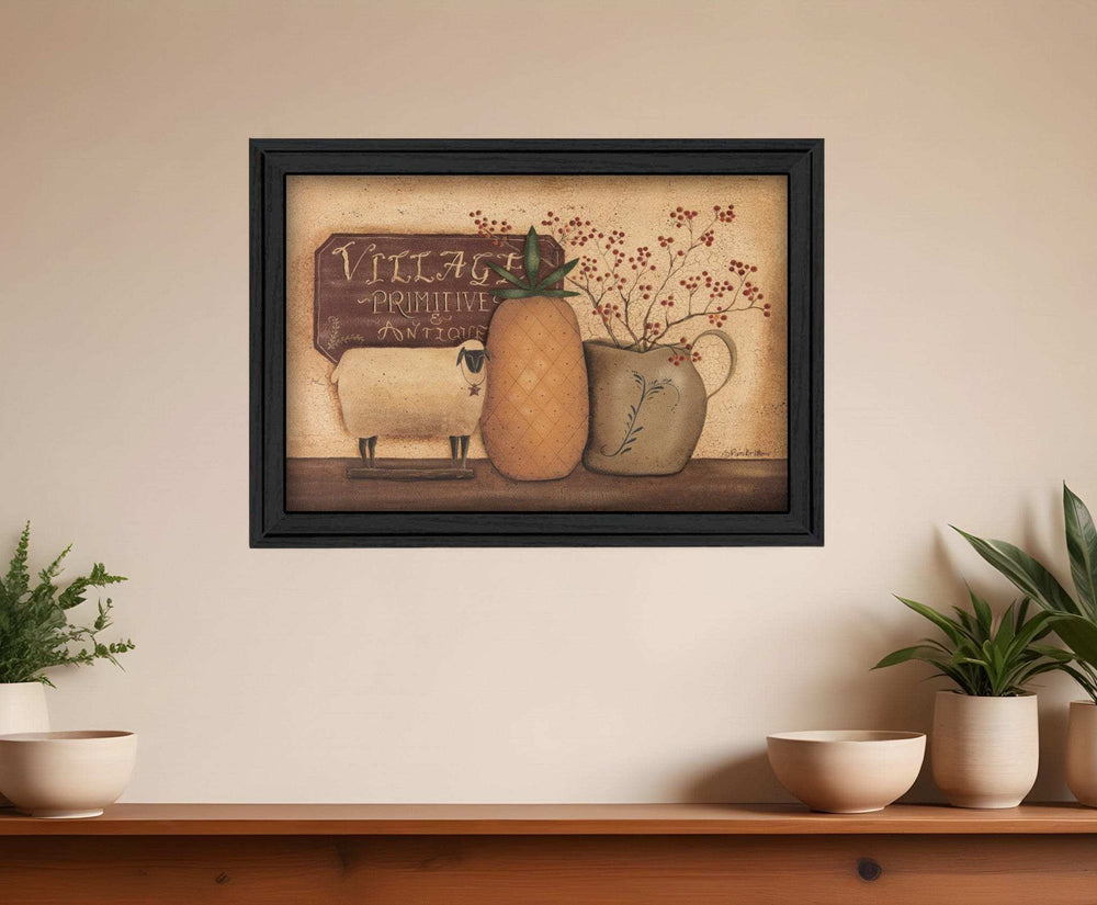Country Necessities Black Framed Print Bathroom Wall Art - Homeroots - Flyclothing LLC