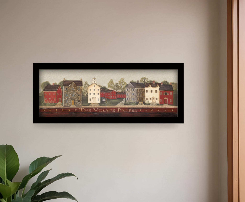 The Village Proper Black Framed Print Wall Art - Homeroots - Flyclothing LLC