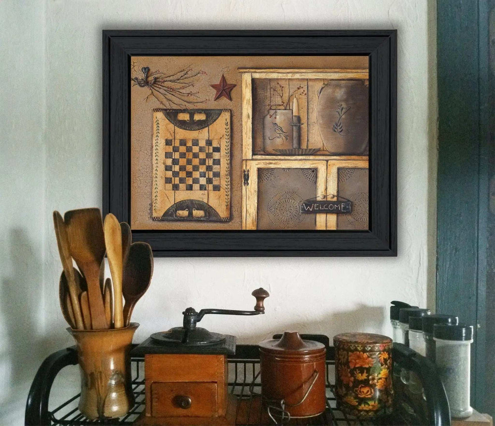 Country Treasures Black Framed Print Wall Art - Homeroots - Flyclothing LLC