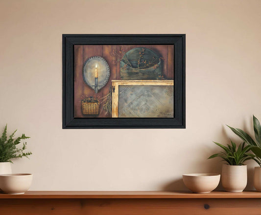Tin Sconce Black Framed Print Wall Art - Homeroots - Flyclothing LLC