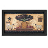 Primitive And Antiques Shelves Black Framed Print Wall Art - Homeroots - Flyclothing LLC
