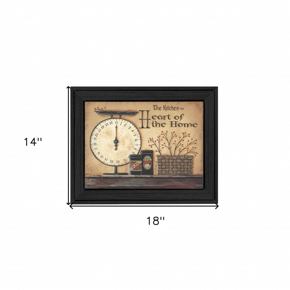 Heart of the Home 3 Black Framed Print Kitchen Wall Art - Homeroots - Flyclothing LLC