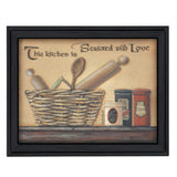 Seasoned with Love Black Framed Print Kitchen Wall Art - Homeroots - Flyclothing LLC