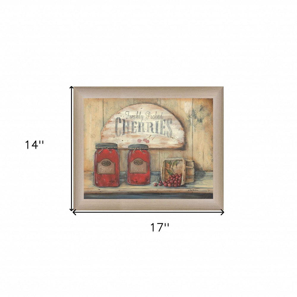 CHERRY JAM 1 Brown Framed Print Wall Art - Homeroots - Flyclothing LLC