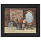 Country Bath 3 Black Framed Print Bathroom Wall Art - Homeroots - Flyclothing LLC
