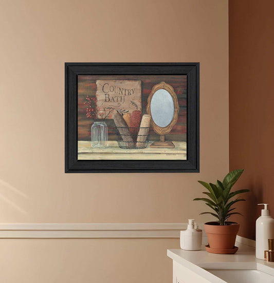 Country Bath 3 Black Framed Print Bathroom Wall Art - Homeroots - Flyclothing LLC