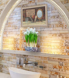 Country Bath 4 Brown Framed Print Bathroom Wall Art - Homeroots - Flyclothing LLC