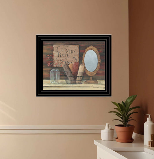 Country Bath 5 Black Framed Print Bathroom Wall Art - Homeroots - Flyclothing LLC