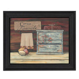 Clean Towels 1 Black Framed Print Bathroom Wall Art - Homeroots - Flyclothing LLC