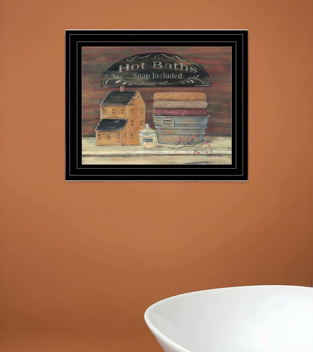 HOT BATH 6 Black Framed Print Bathroom Wall Art - Homeroots - Flyclothing LLC
