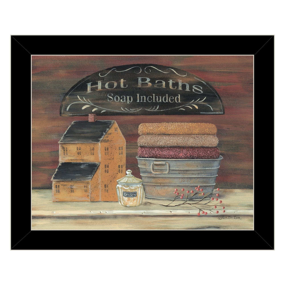 HOT BATH 7 Black Framed Print Bathroom Wall Art - Homeroots - Flyclothing LLC