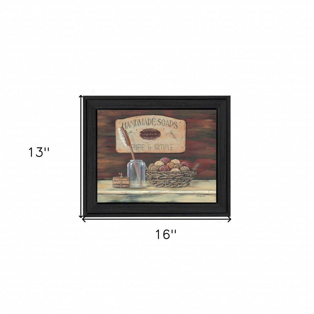 Handmade Soaps 1 Black Framed Print Bathroom Wall Art - Homeroots - Flyclothing LLC