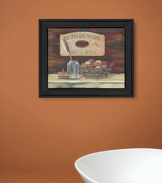 Handmade Soaps 1 Black Framed Print Bathroom Wall Art - Homeroots - Flyclothing LLC