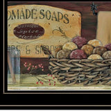 Country Bath Shelf 3 Black Framed Print Bathroom Wall Art - Homeroots - Flyclothing LLC