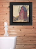 Folk Art Outhouse Black Framed Print Wall Art - Homeroots - Flyclothing LLC
