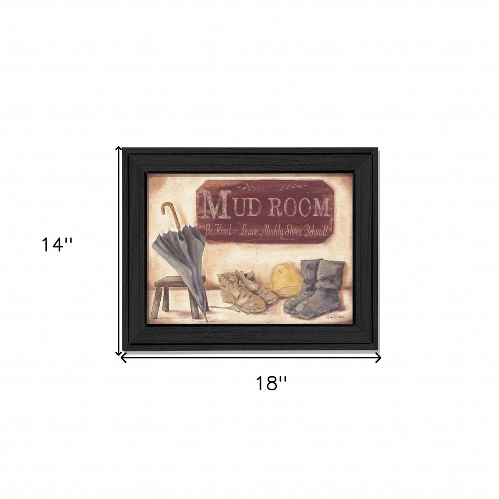 Muddy Shoes Black Framed Print Wall Art - Homeroots - Flyclothing LLC