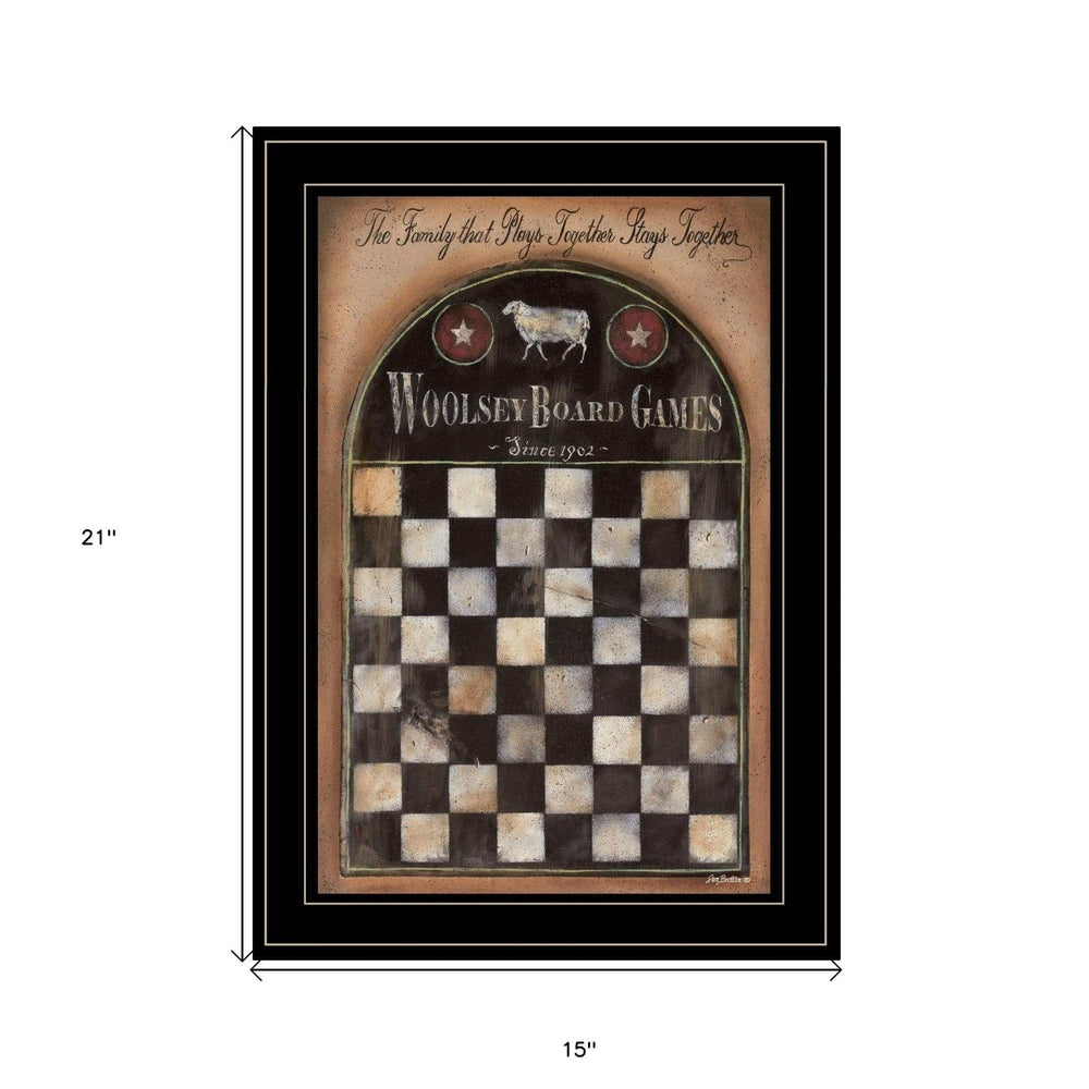 Woolsey Board Game 2 Black Framed Print Wall Art - Homeroots - Flyclothing LLC