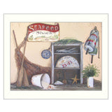 Seafood Shack White Picture Frame Print Kitchen Wall Art - Homeroots - Flyclothing LLC