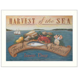 Sea Harvest White Framed Print Kitchen Wall Art - Homeroots - Flyclothing LLC