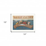 Sea Harvest White Framed Print Kitchen Wall Art - Homeroots - Flyclothing LLC