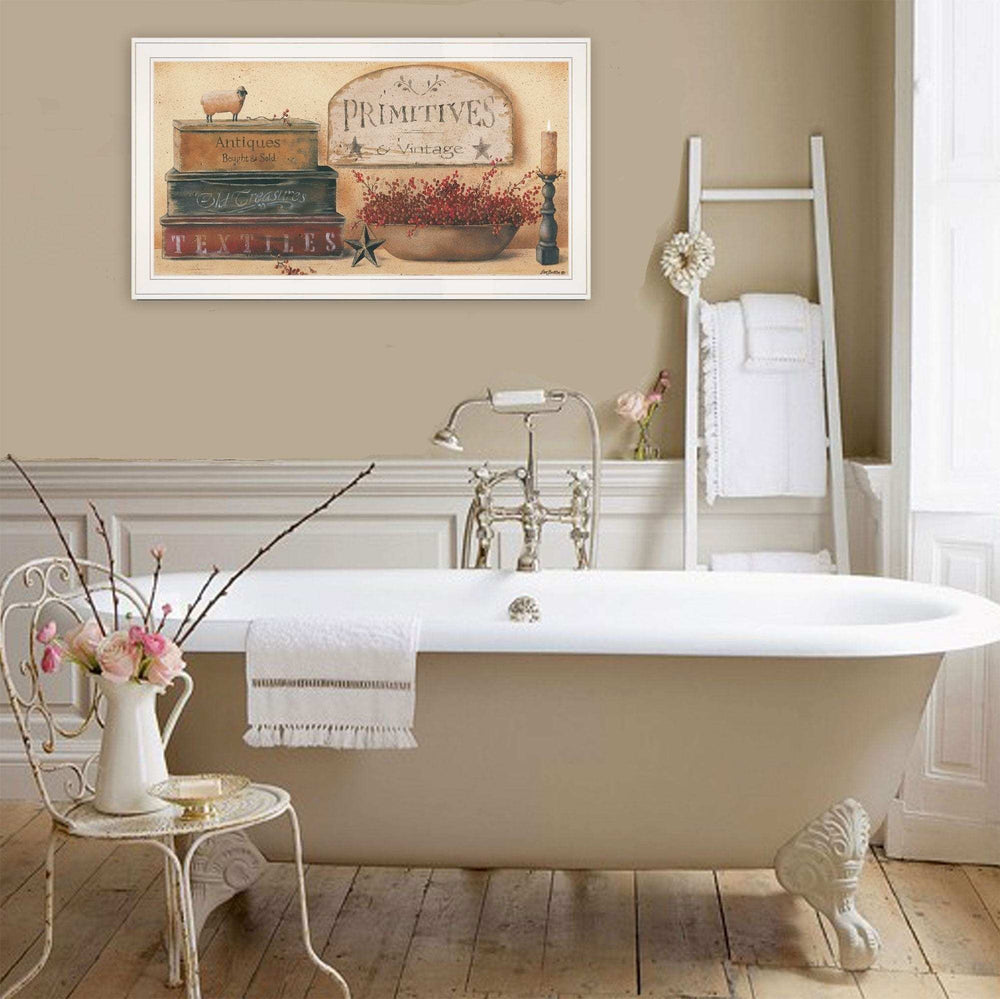 Primitives and Vintage 2 White Framed Print Wall Art - Homeroots - Flyclothing LLC