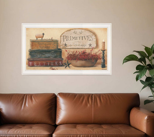 Primitives and Vintage 2 White Framed Print Wall Art - Homeroots - Flyclothing LLC