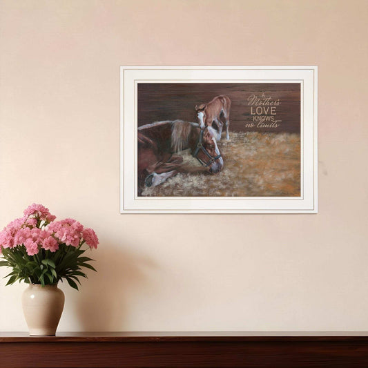 A Mother Love Horses 1 White Framed Print Wall Art - Homeroots - Flyclothing LLC