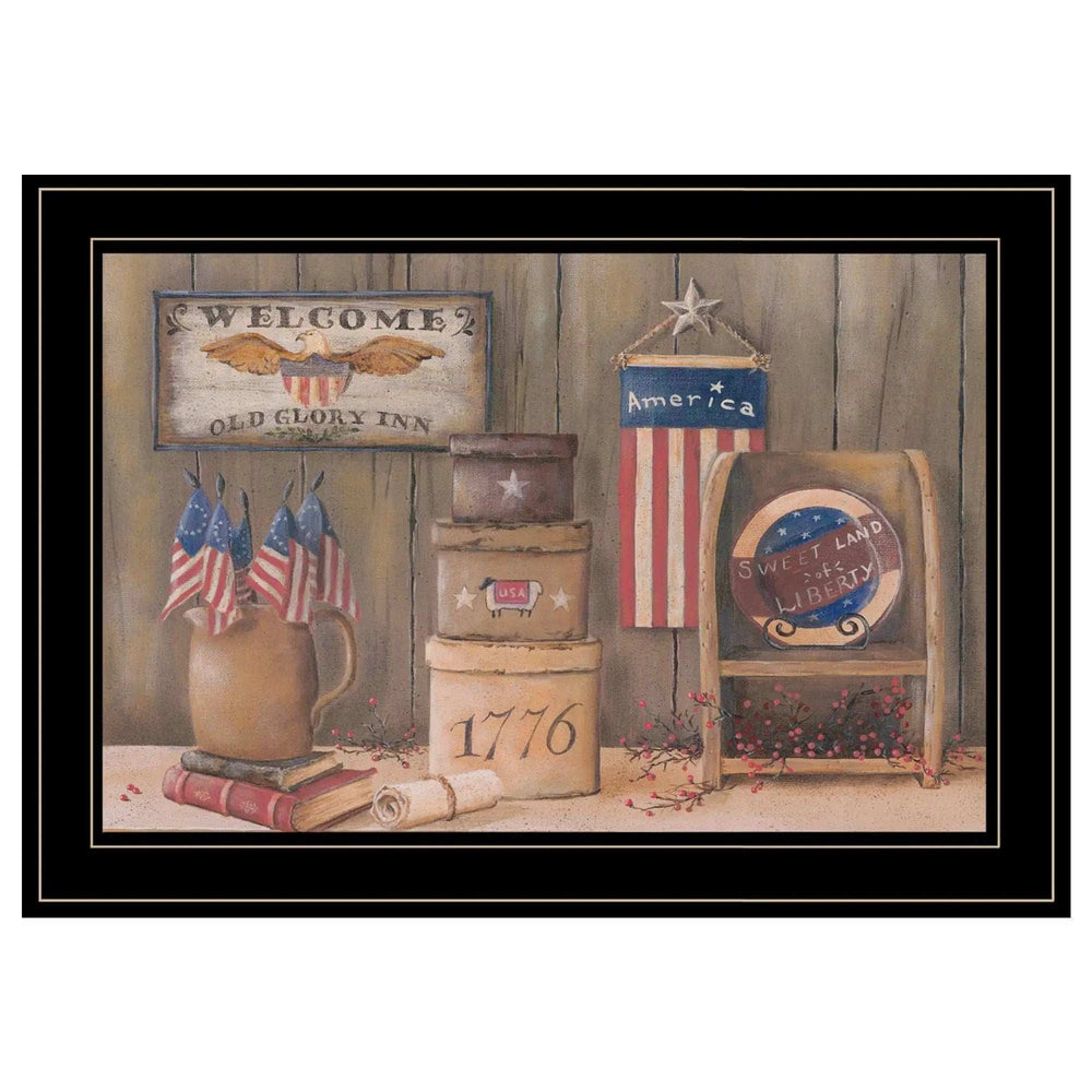 Sweet Land of Liberty 3 Black Framed Print Wall Art - Homeroots - Flyclothing LLC