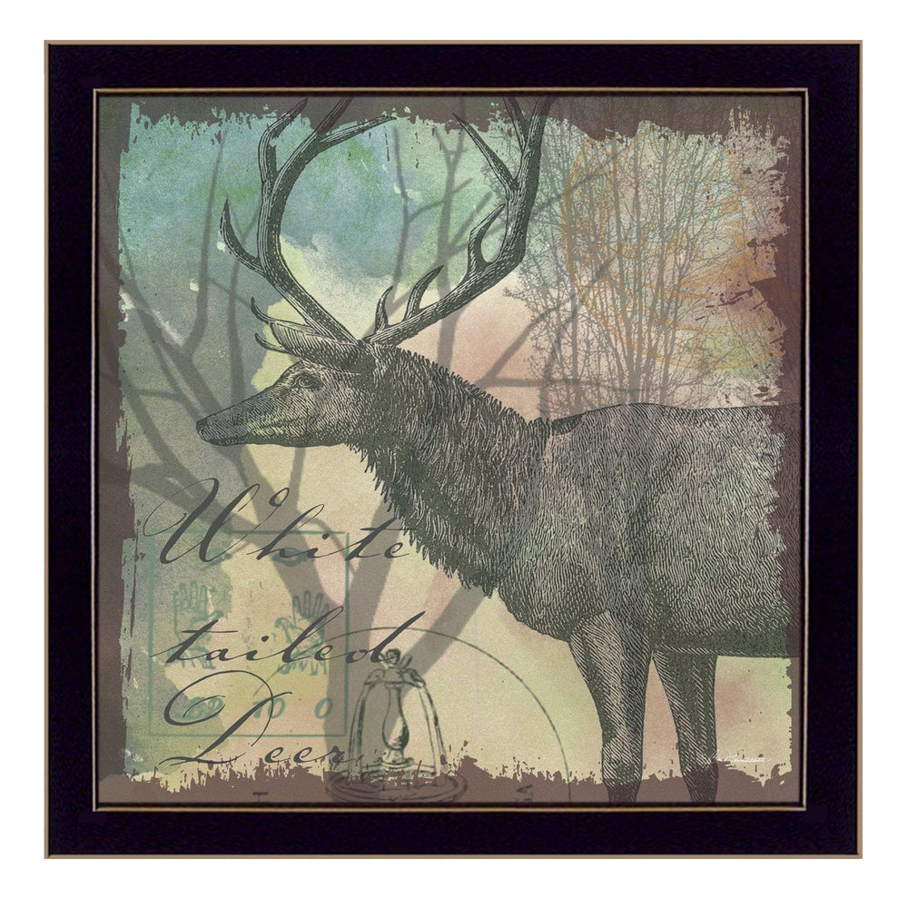 Deer Black Framed Print Wall Art - Homeroots - Flyclothing LLC