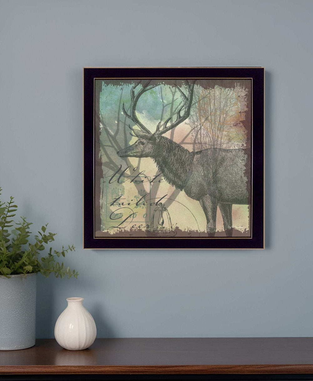 Deer Black Framed Print Wall Art - Homeroots - Flyclothing LLC