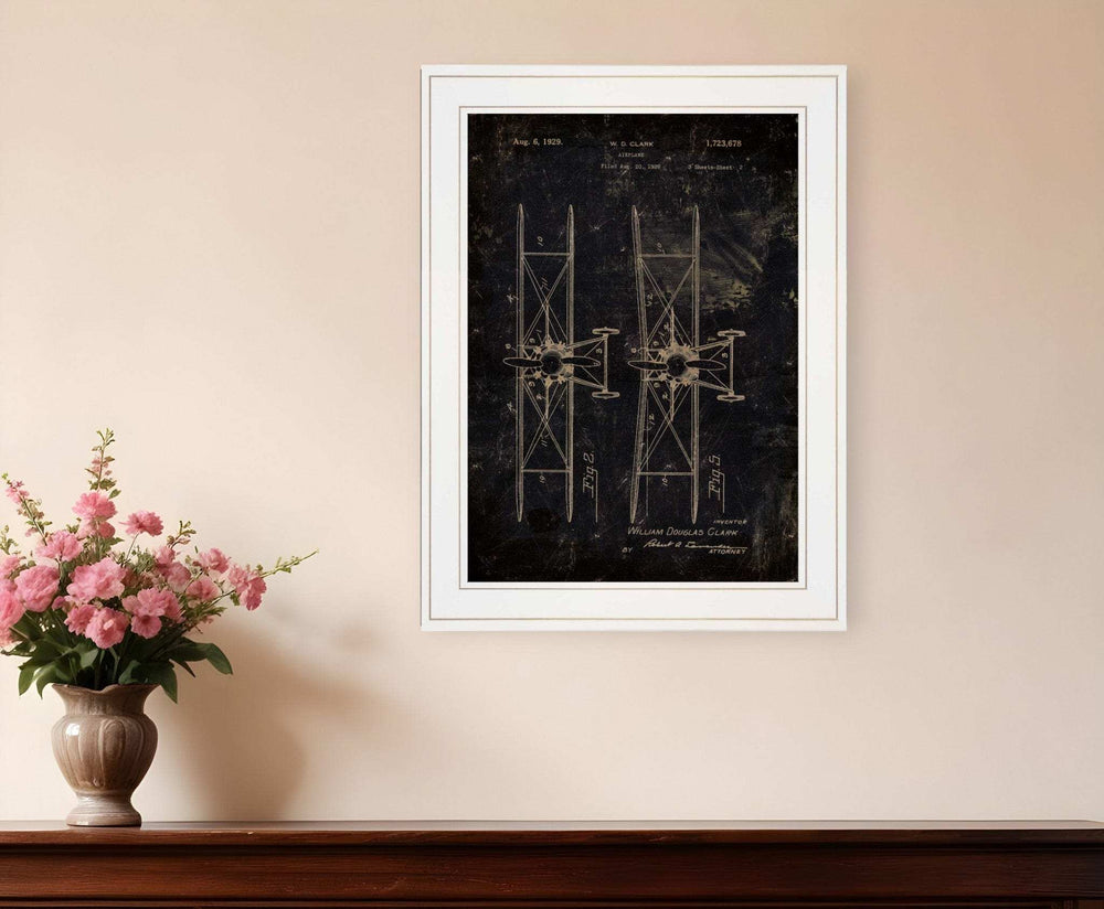 Airplane Patent I 1 White Framed Print Wall Art - Homeroots - Flyclothing LLC