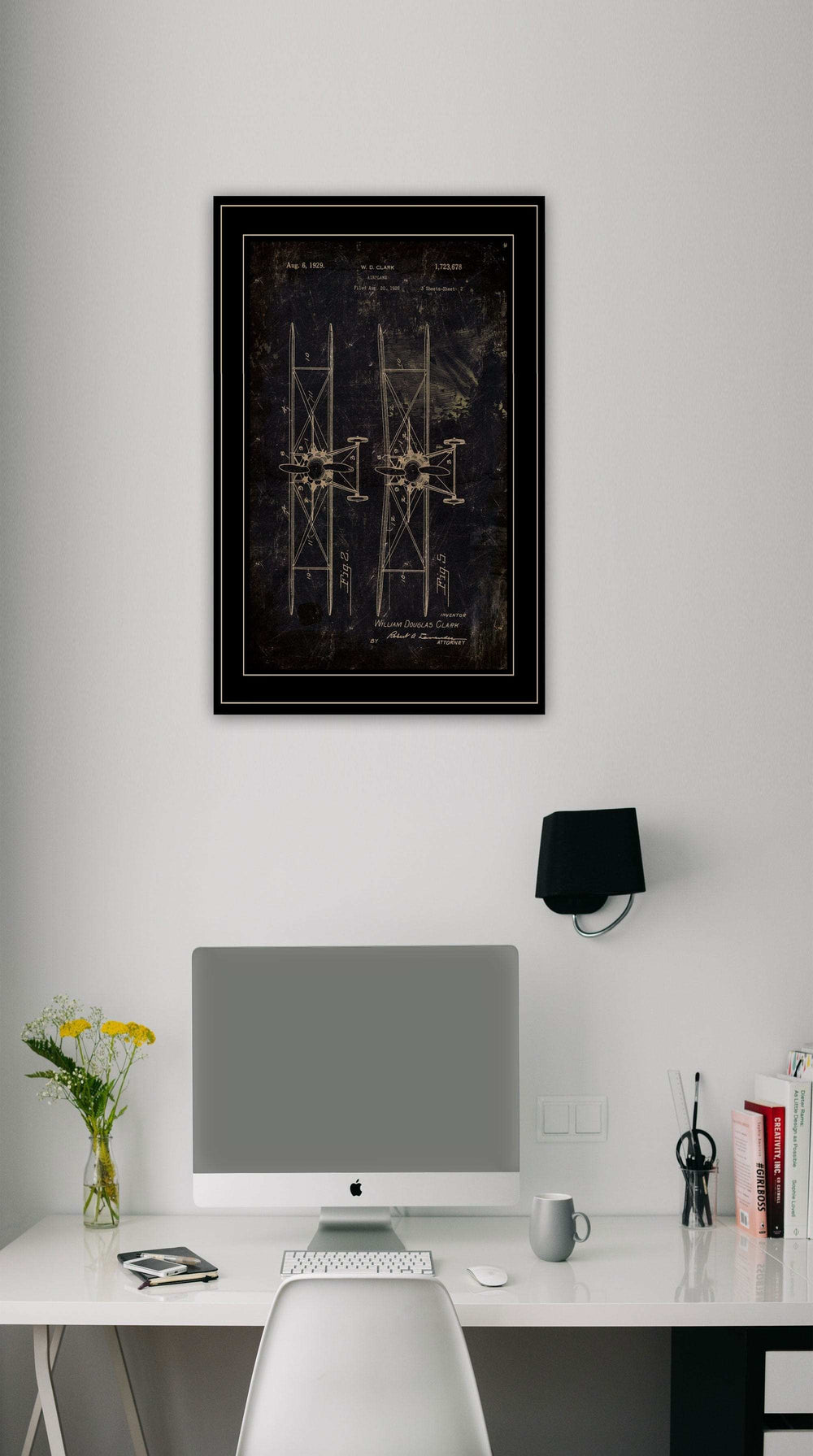 Airplane Patent I 2 Black Framed Print Wall Art - Homeroots - Flyclothing LLC