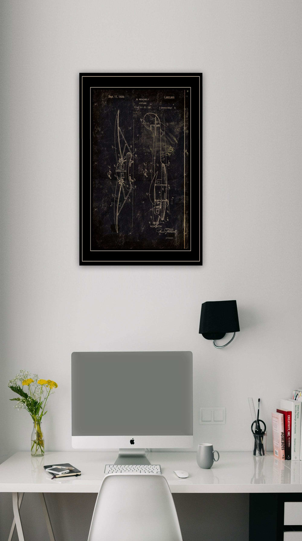 Airplane Patent II 2 Black Framed Print Wall Art - Homeroots - Flyclothing LLC