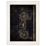 Motor Bike Patent I 1 White Framed Print Wall Art - Homeroots - Flyclothing LLC