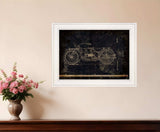 Motor Bike Patent I 1 White Framed Print Wall Art - Homeroots - Flyclothing LLC