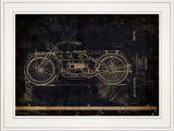 Motor Bike Patent I 1 White Framed Print Wall Art - Homeroots - Flyclothing LLC