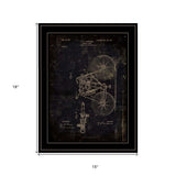 Motor Bike Patent Black Framed Print Wall Art - Homeroots - Flyclothing LLC