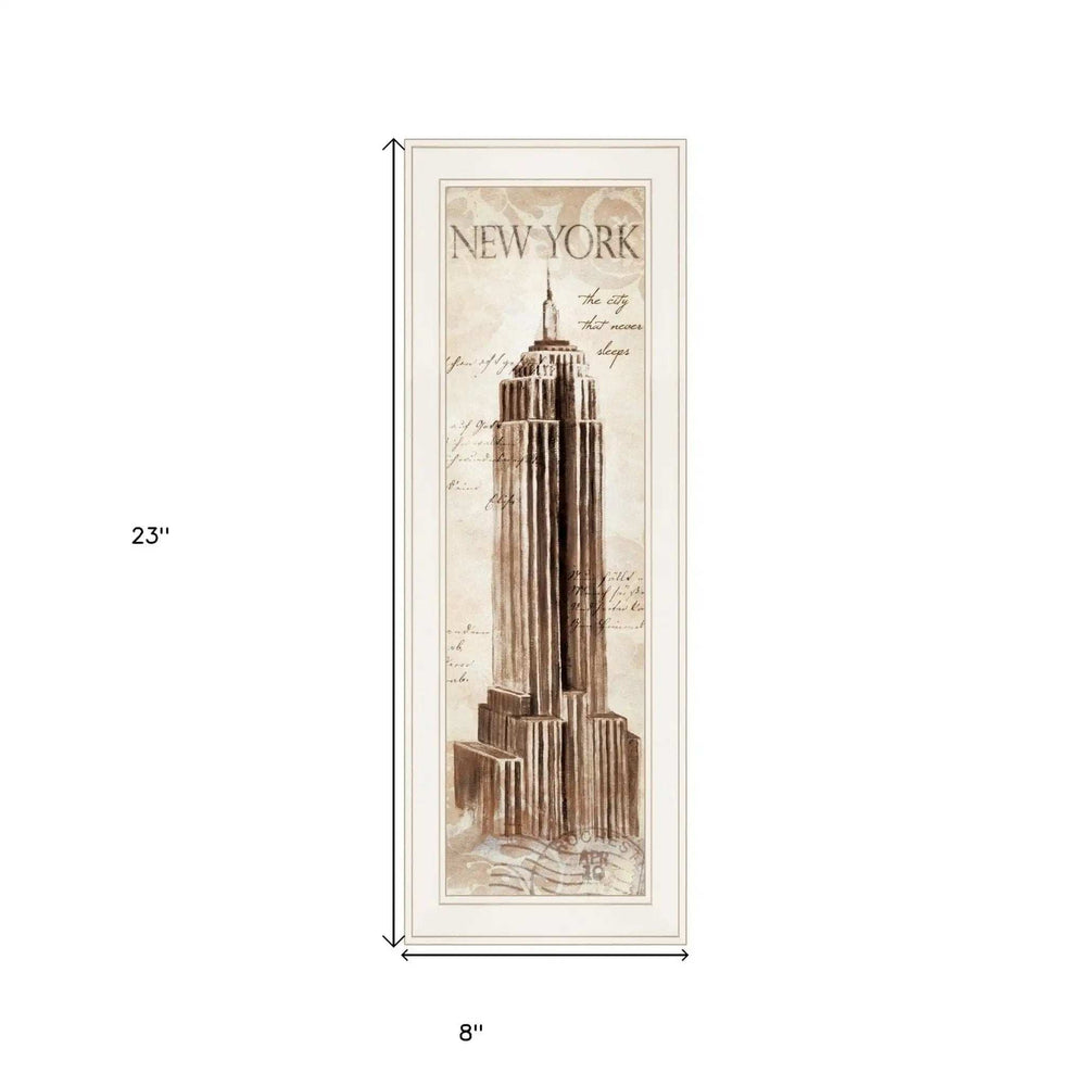 New York Panel 1 White Framed Print Wall Art - Homeroots - Flyclothing LLC