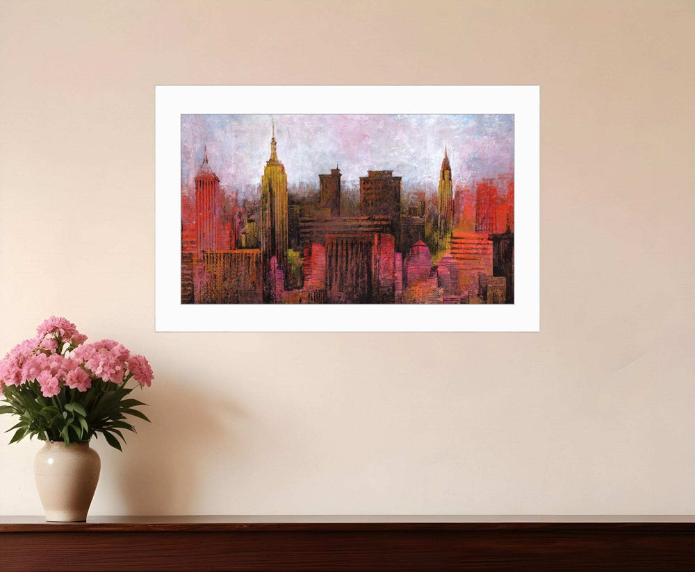 NYC Skyline 1 White Framed Print Wall Art - Homeroots - Flyclothing LLC