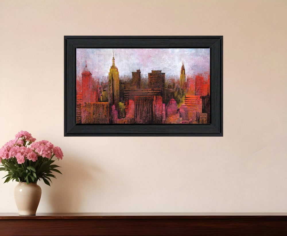 NYC Skyline 2 Black Framed Print Wall Art - Homeroots - Flyclothing LLC