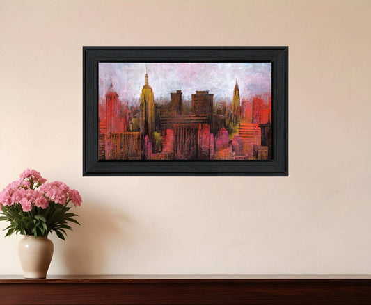 NYC Skyline 2 Black Framed Print Wall Art - Homeroots - Flyclothing LLC