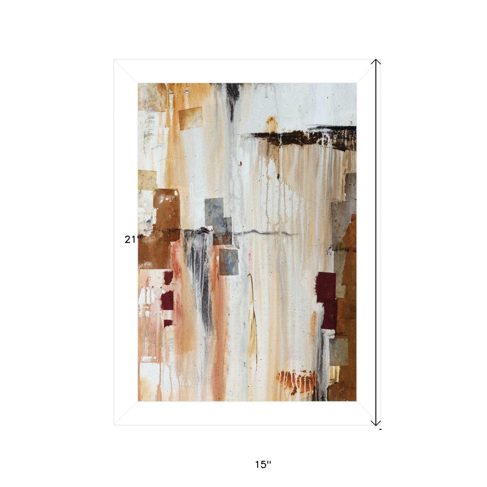 Falling Blocks 1 White Framed Print Wall Art - Homeroots - Flyclothing LLC