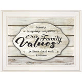 Our Family Values 2 White Framed Print Wall Art - Homeroots - Flyclothing LLC