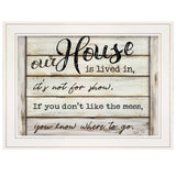 Our House is Lived In 2 White Framed Print Wall Art - Homeroots - Flyclothing LLC