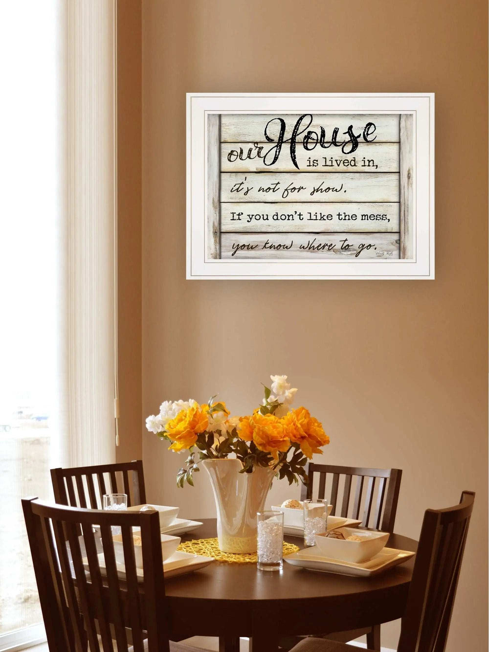 Our House is Lived In 2 White Framed Print Wall Art - Homeroots - Flyclothing LLC