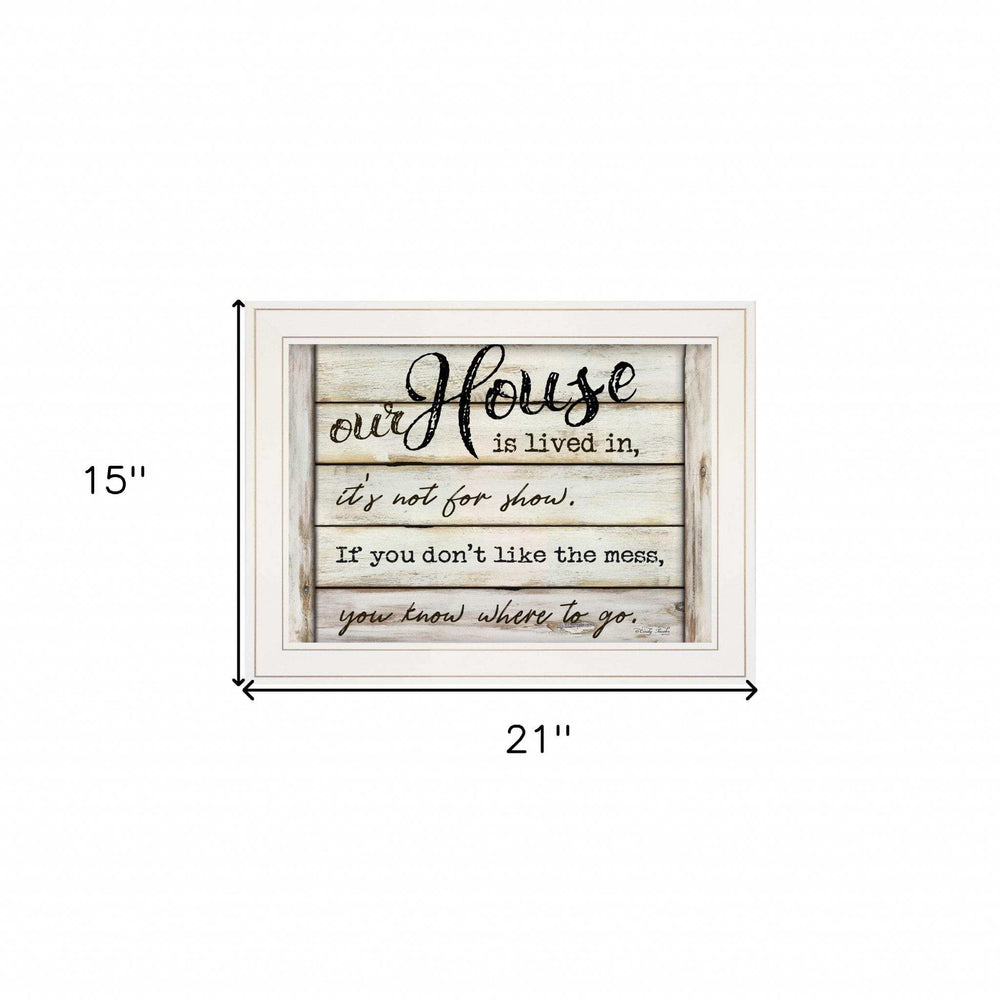 Our House is Lived In 2 White Framed Print Wall Art - Homeroots - Flyclothing LLC
