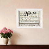 Our House is Lived In 2 White Framed Print Wall Art - Homeroots - Flyclothing LLC
